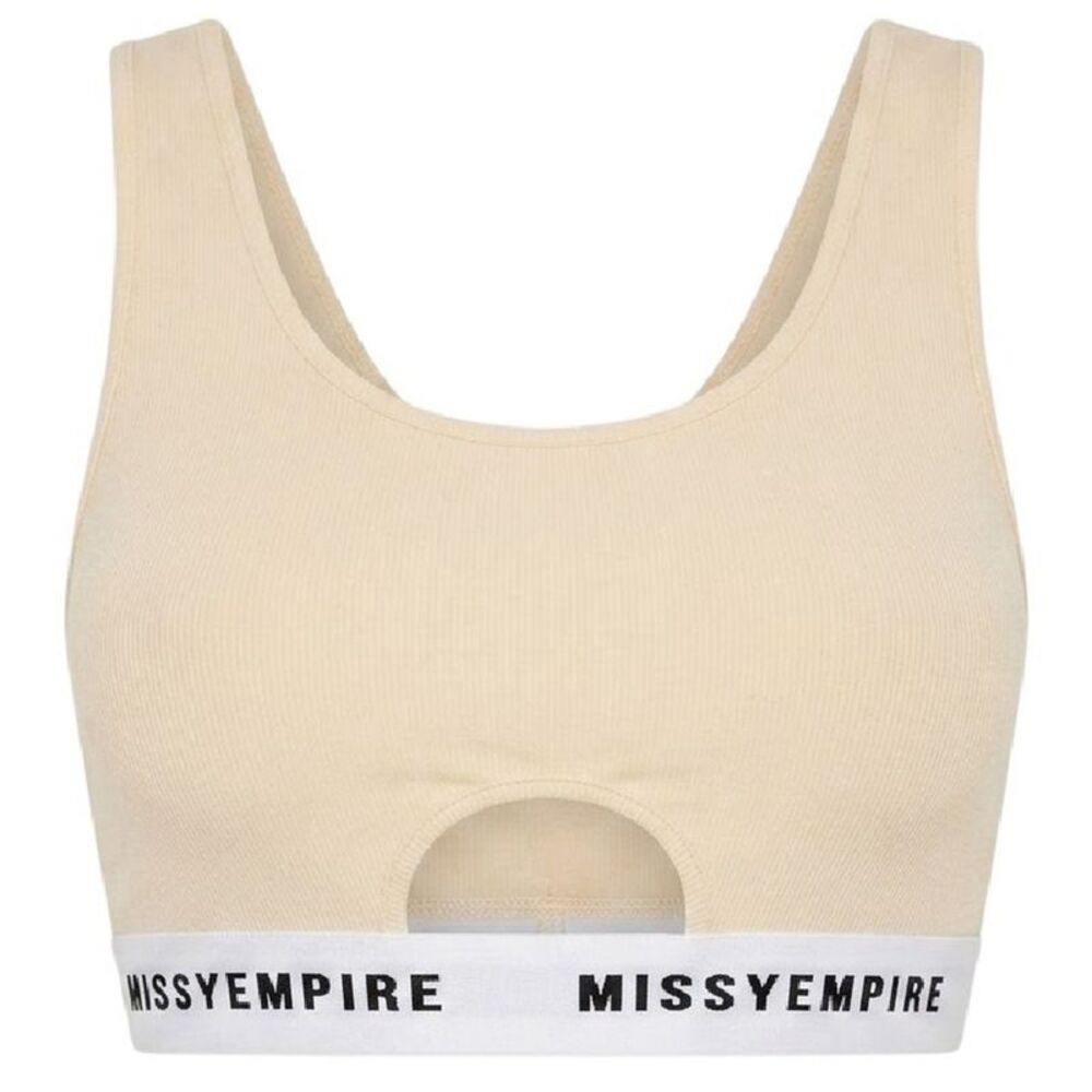Missy Empire Womens/Ladies Cut Out Bra / Cream